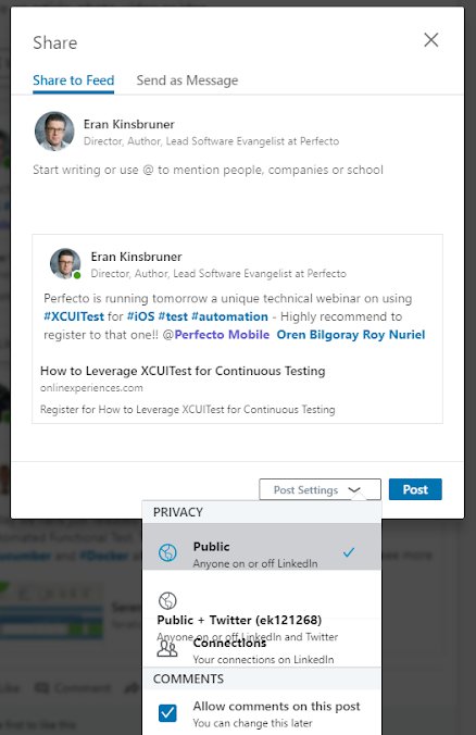 Public and Private options mashed together on LinkedIn Sales Navigator