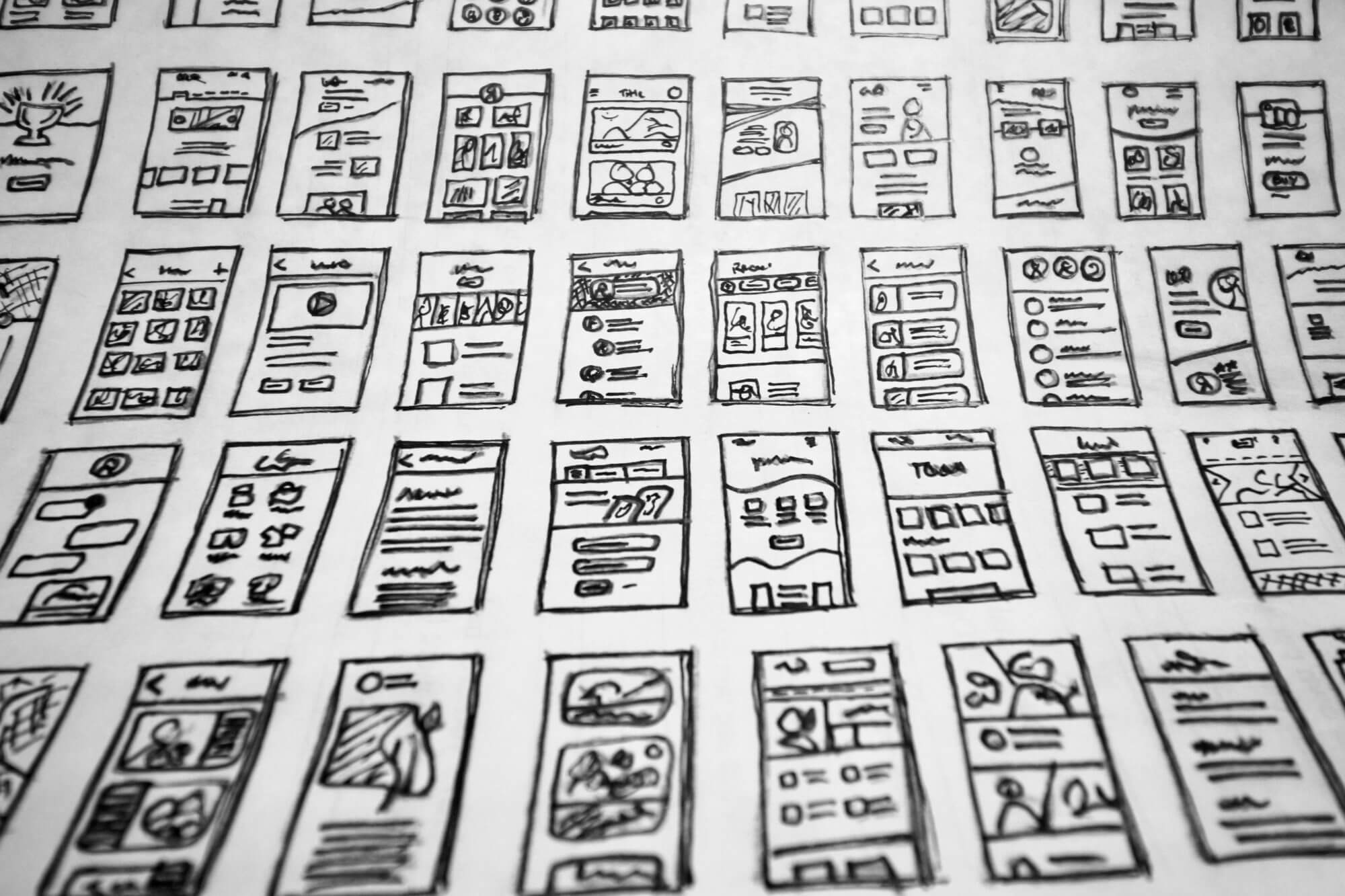 design wireframes different variations