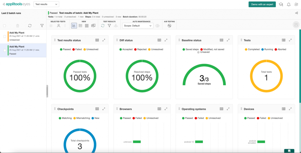 Batch Summary View