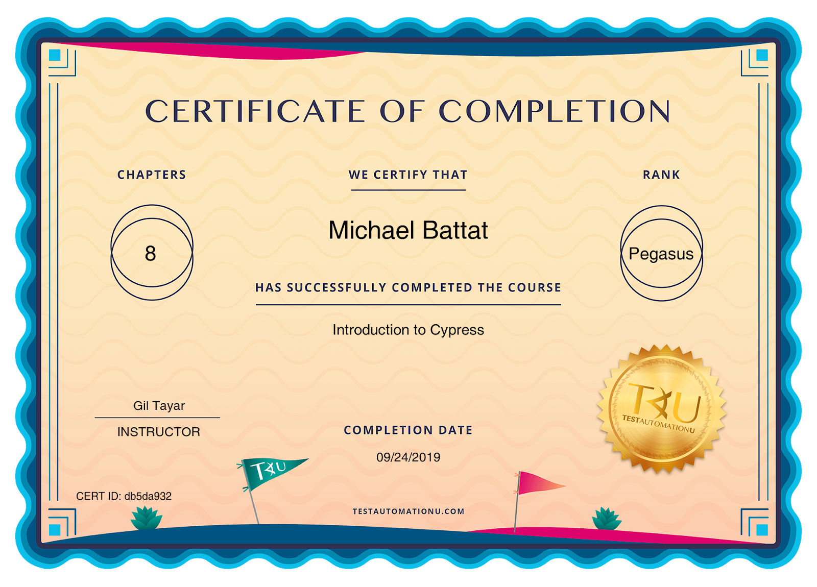 certificates TAU db5da932